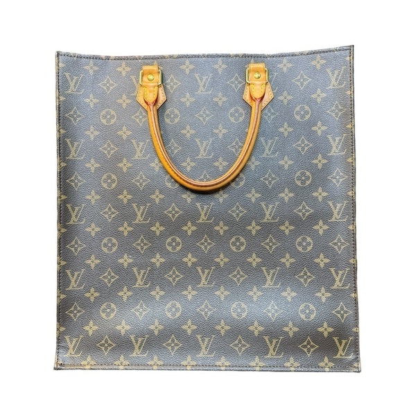 Authentic Louis Vuitton Tote Bag Sac Plat Brown Monogram CT4181 - Picture 1 of 13